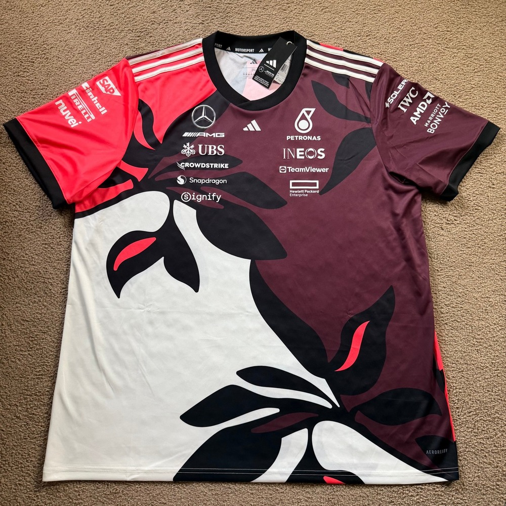 Adidas Mercedes AMG Petronas Formula 1 Jersey Men's 2XL Summer Pack Collection